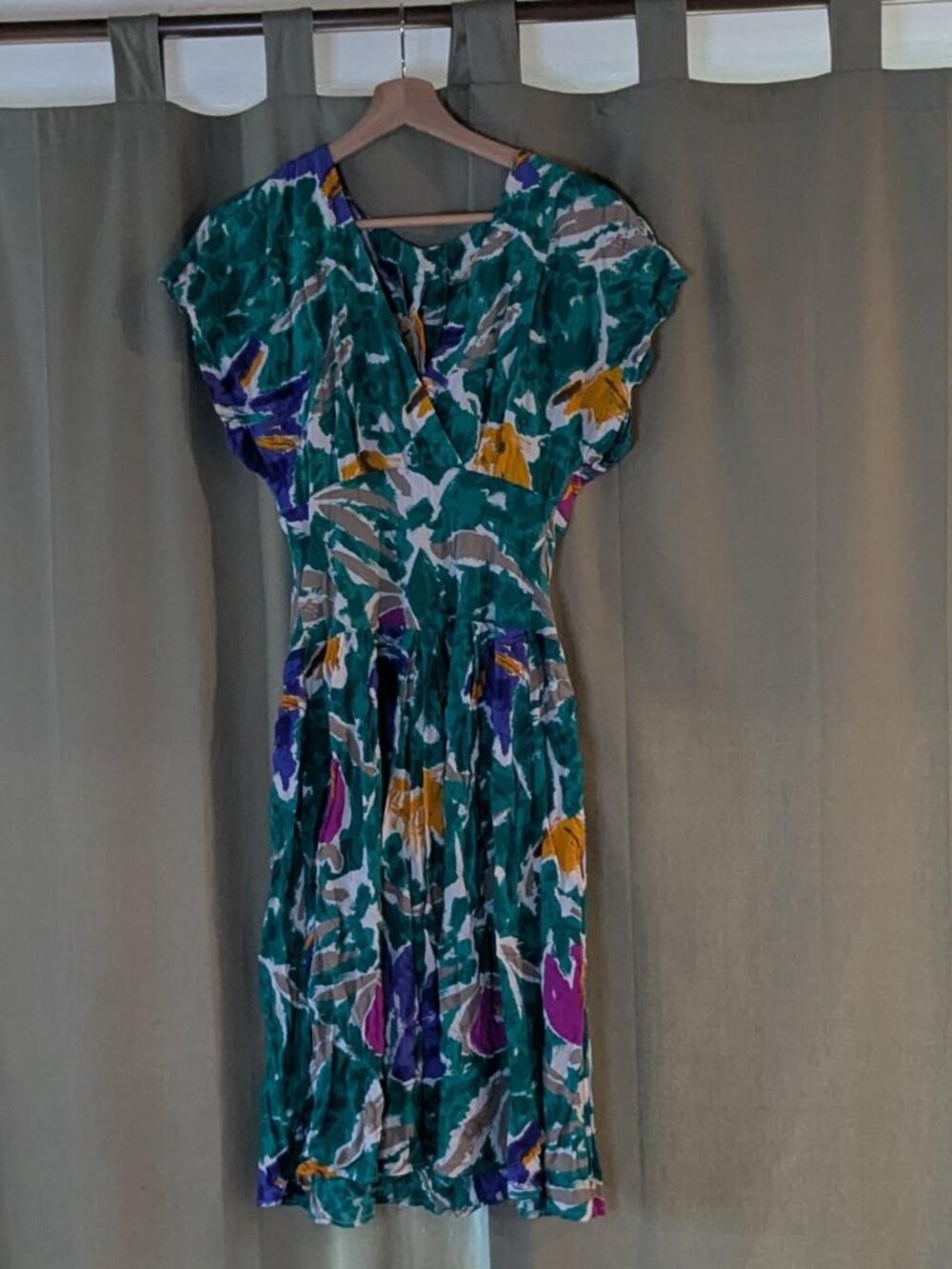 Vintage R.E.O. Originals 80s Floral Print Dress Union Made Size 12